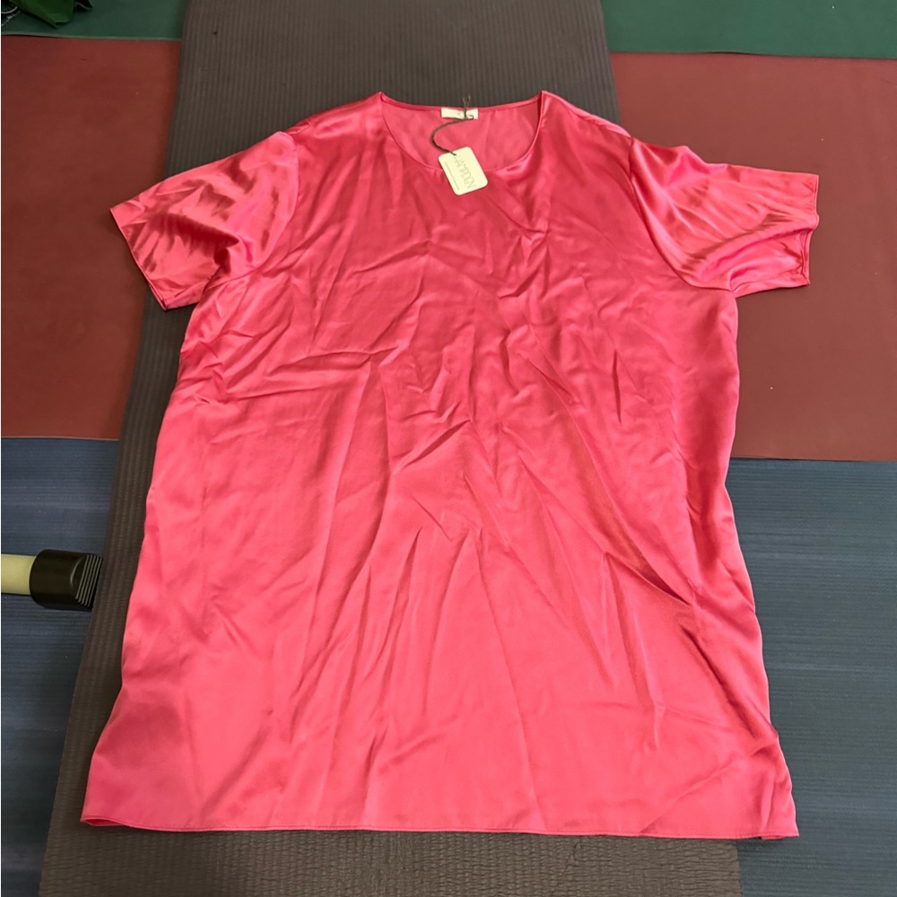 NWT New With Tags Sablyn Silk Mini Dress in Pink Pepper L Large